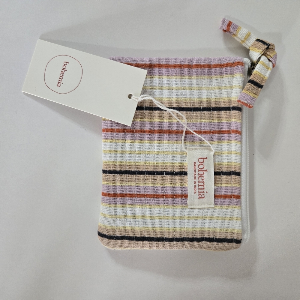 Bohemia Design Jaipur Tutti Frutti Striped Multicolor Coin Pouch